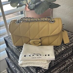 Coach Mustard Quilted Shoulder Bag 26